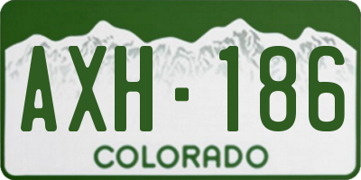 CO license plate AXH186