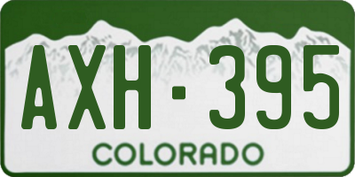 CO license plate AXH395