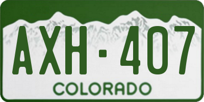 CO license plate AXH407