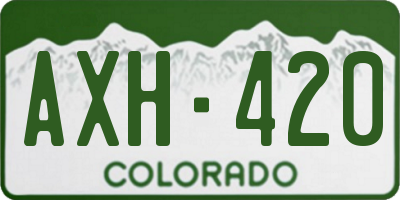 CO license plate AXH420