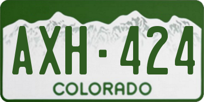 CO license plate AXH424