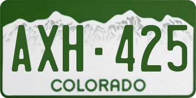 CO license plate AXH425
