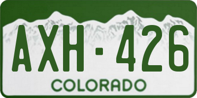 CO license plate AXH426