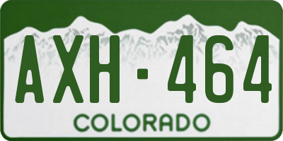 CO license plate AXH464