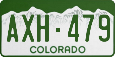 CO license plate AXH479