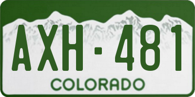 CO license plate AXH481