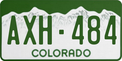 CO license plate AXH484