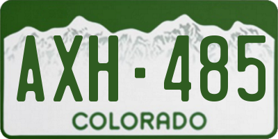 CO license plate AXH485