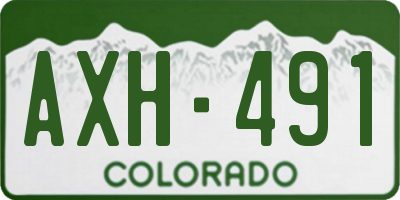 CO license plate AXH491
