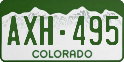 CO license plate AXH495