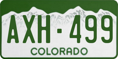 CO license plate AXH499