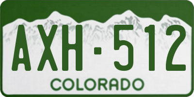 CO license plate AXH512