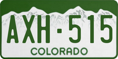 CO license plate AXH515