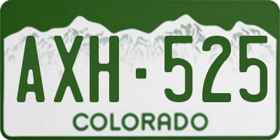 CO license plate AXH525