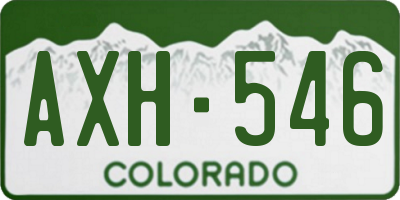 CO license plate AXH546