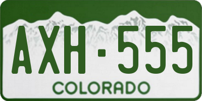CO license plate AXH555
