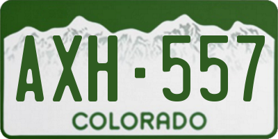 CO license plate AXH557