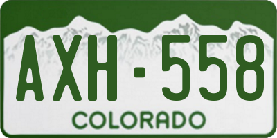 CO license plate AXH558