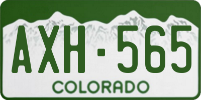 CO license plate AXH565
