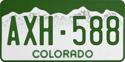 CO license plate AXH588