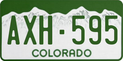 CO license plate AXH595