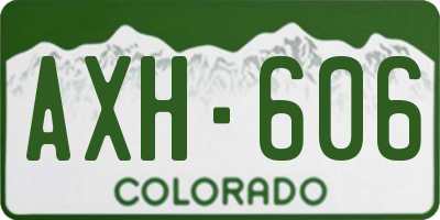 CO license plate AXH606