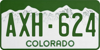 CO license plate AXH624