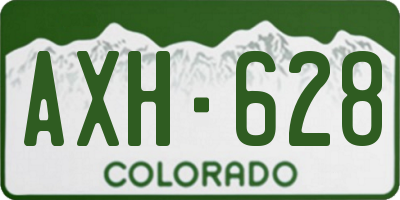 CO license plate AXH628