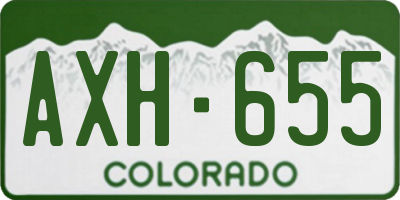 CO license plate AXH655