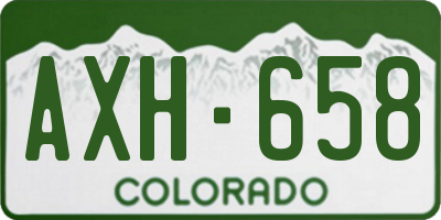 CO license plate AXH658