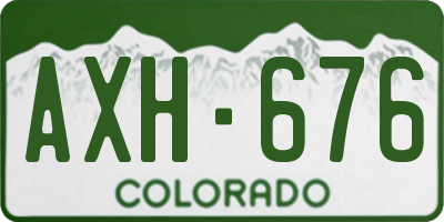 CO license plate AXH676