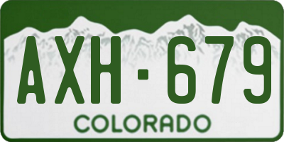CO license plate AXH679