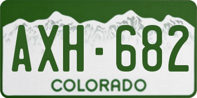 CO license plate AXH682