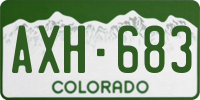 CO license plate AXH683