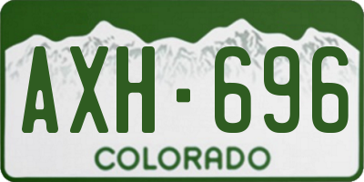 CO license plate AXH696