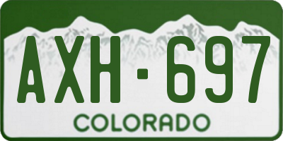 CO license plate AXH697