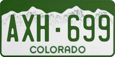 CO license plate AXH699