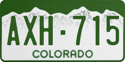 CO license plate AXH715
