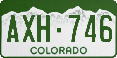 CO license plate AXH746