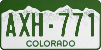 CO license plate AXH771