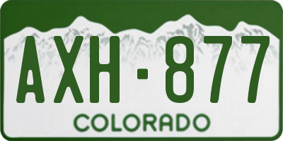 CO license plate AXH877