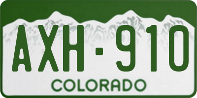 CO license plate AXH910