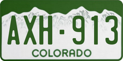 CO license plate AXH913