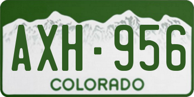 CO license plate AXH956