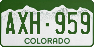CO license plate AXH959