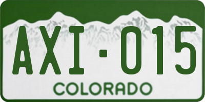 CO license plate AXI015