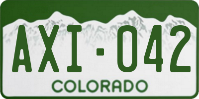 CO license plate AXI042