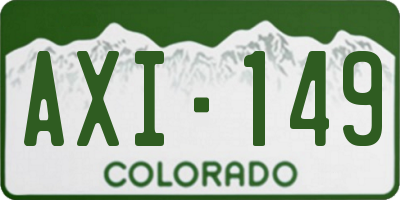 CO license plate AXI149