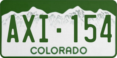 CO license plate AXI154