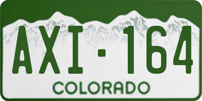 CO license plate AXI164